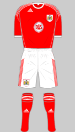 bristol city 2010-11 home kit