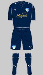 colchester united 2009-10 away kit