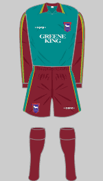 ipswich town 1995 change kit