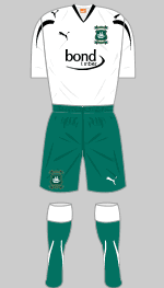 plymouth argyle fc away kit aug-september 2011